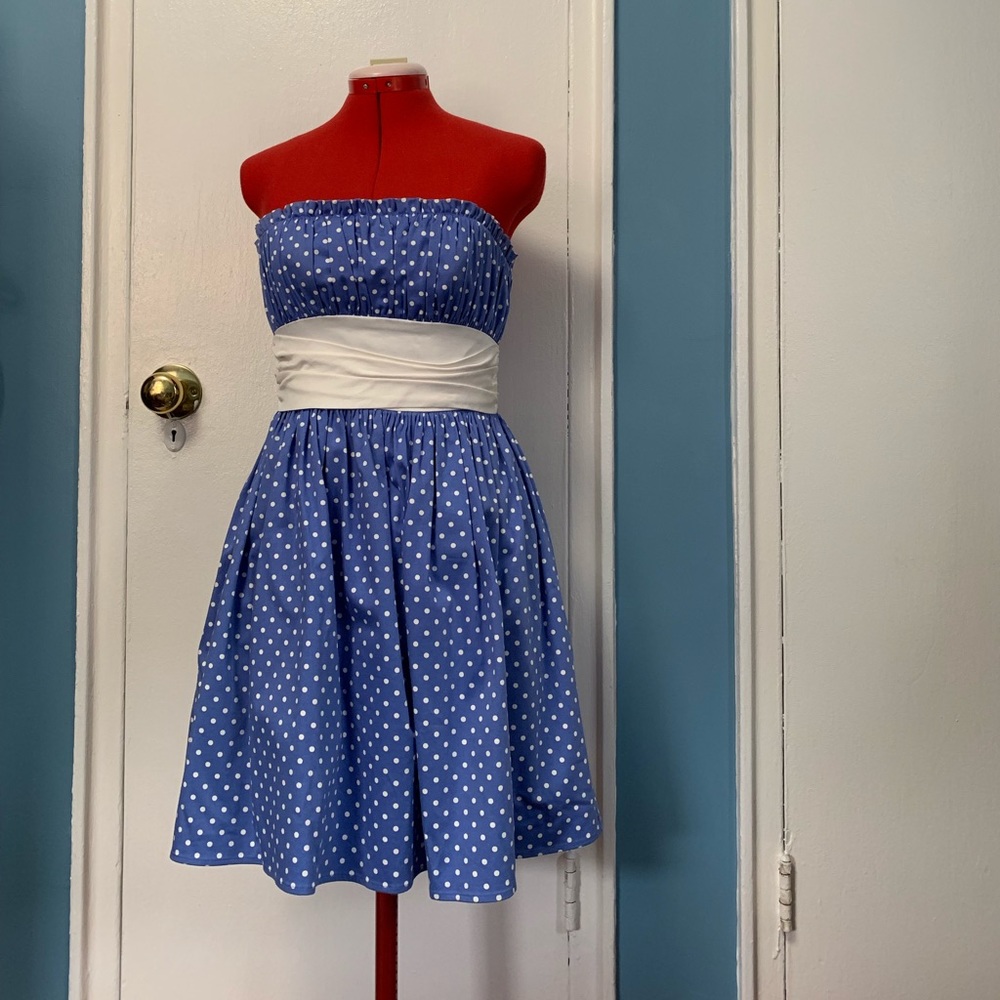 Betsey Johnson size 4 polka dot dress with tulle